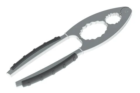 Nutcracker with Non-Slip Handle, 3D rendering Stock Illustration