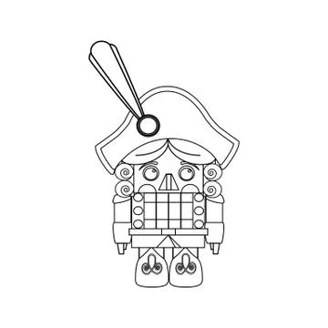 Nutcracker outline illustration Stock Illustration