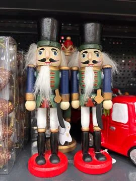 Nutcracker. Photo of the Nutcracker on a store shelf during the New Year's sale. Stock Photos