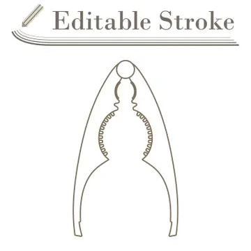 Nutcracker Pliers Icon イラスト素材
