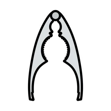 Nutcracker Pliers Icon Stock Illustration