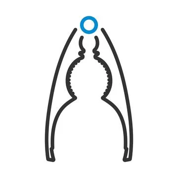 Nutcracker Pliers Icon Stock Illustration