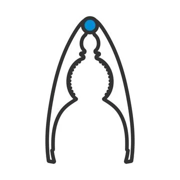 Nutcracker Pliers Icon Stock Illustration