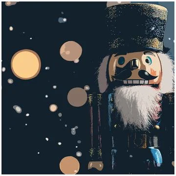 Nutcracker Poster Art Graphic Stock Illustration