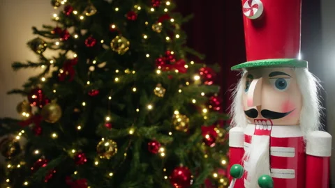 Nutcracker ready for the spirit of Christmas Stock Footage 257429273