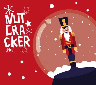 Nutcracker soldier in crystal ball イラスト素材