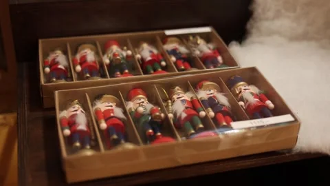Nutcracker soldier gift for child 스톡 동영상 285328697