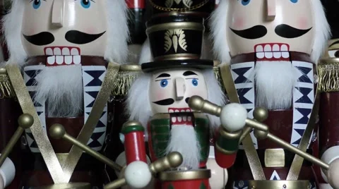 Nutcracker Soldier Musical Box drummer Christmas Decorations Vídeos de archivo 59026901