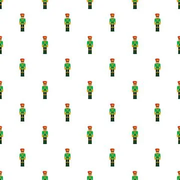 Nutcracker soldier pattern for christmas holiday background Illustrazione stock