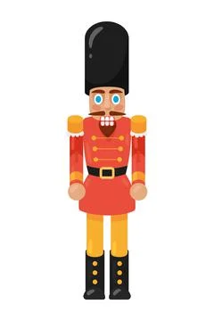 Nutcracker soldier with red uniform イラスト素材