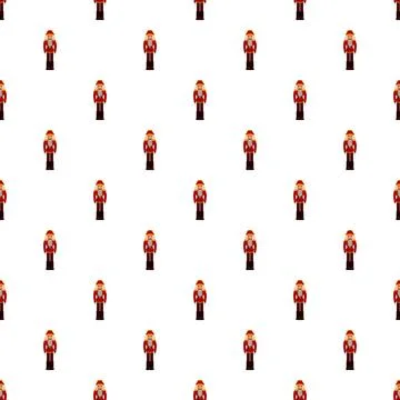 Nutcracker soldier toy repeating seamless pattern design 스톡 일러스트