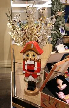 Nutcracker in a souvenir shop Stock Photos
