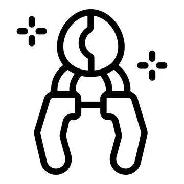 Nutcracker tool cracking a nut open icon Stock Illustration