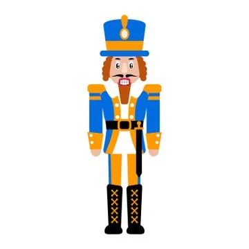 Nutcracker toy vector isolated illustration. Stock Illustration
