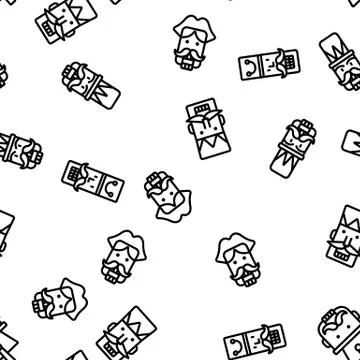 Nutcracker Vector Seamless Pattern Illustrazione stock