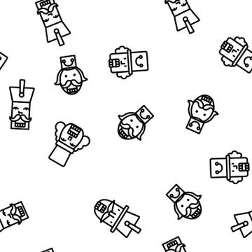 Nutcracker Vector Seamless Pattern 스톡 일러스트