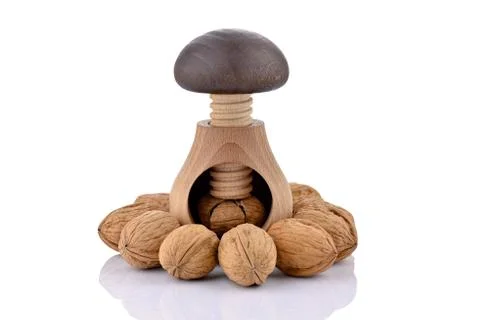 Nutcracker with walnuts Stock Photos