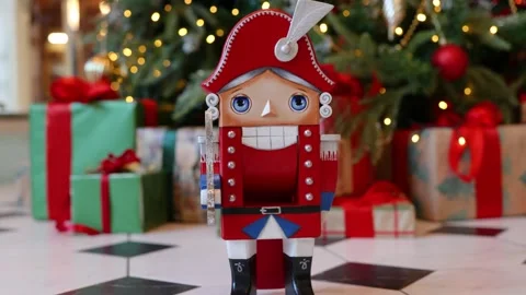 The Nutcracker, a wooden toy soldier. Stock Footage 278321893