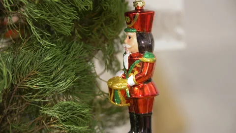 Nutcracker in a Xmas tree Stock Footage 170038854