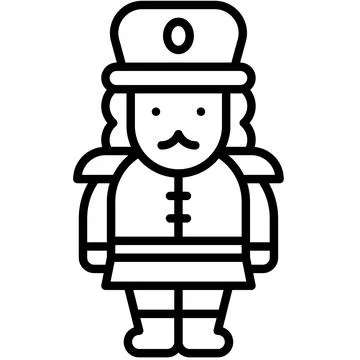 Nutcraker icon, Christmas related vector illustration Stock Illustration