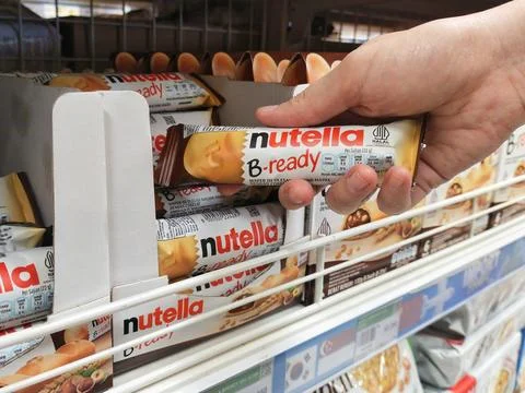 Nutella B-ready wafer Stock Photos
