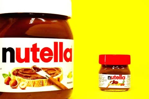 NUTELLA, Hazelnut Spread with Cocoa. Stock Photos