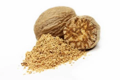 Nutmeg isolated Foto stock