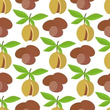 Nutmeg seamless pattern Stock Illustration