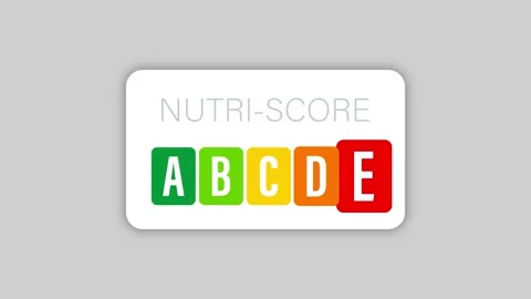 Nutri score for packaging design. Logo, icon, label. Motion graphics Stock Footage 159961405