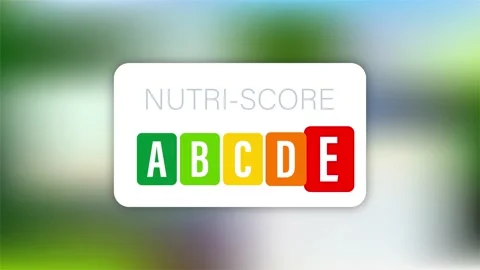 Nutri score for packaging design. Logo, icon, label. Motion graphics Stock Footage 159965920