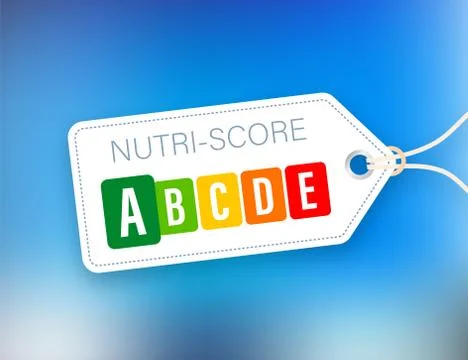 Nutri score for packaging design. Logo, icon, label. Vector stock illustration. Stock Illustration