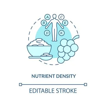 Nutrient density concept icon Stock Illustration