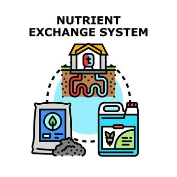 Nutrient exchange system vector icon concept Illustrazione stock