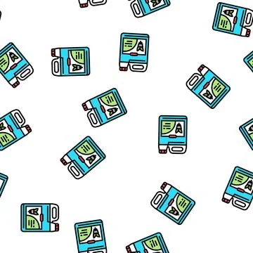 Nutrient hydroponics water irrigation vector seamless pattern Stock Illustration