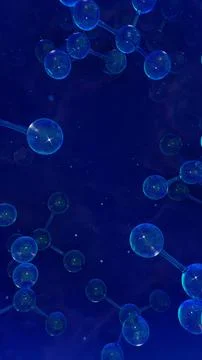 Nutrient Molecules in Deep Blue Sea Illustrazione stock