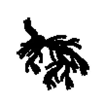 Nutrients tree root pixel art vector illustration Illustrazione stock