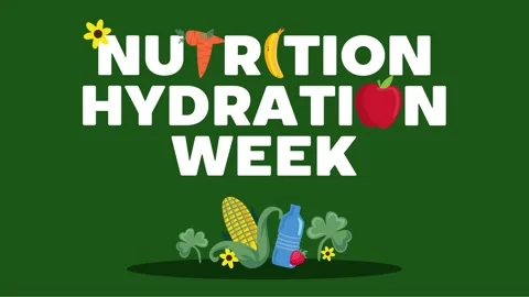 Nutrition and hydration week for better nutritional fulfillment 動画素材 344915026