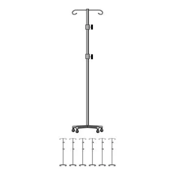 Nutrition hydration iv drip stand cartoon vector graphic Stock Illustration