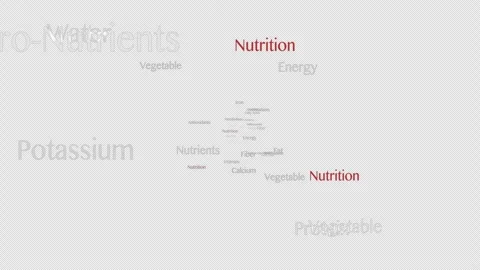 NUTRITION Keywords Animation, Background, Loop on Alpha Channel Stock Footage 259086095