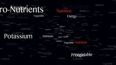 NUTRITION Keywords Animation, Background, Loop Stock Footage 276874118
