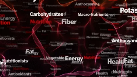 NUTRITION Keywords Animation, Background, Loop 库存影片 311029952