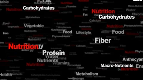NUTRITION Keywords Animation, Background, Loop Vidéo 320975786