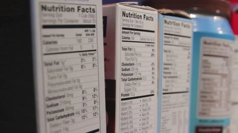 Nutrition Labels Video stock 68676276