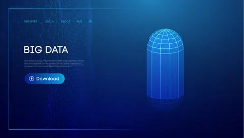 Nutrition pill 3d wireframe object. Technology pill production concept. Capsule Illustrazione stock