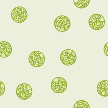 Nutrition plate glyph seamless pattern Illustrazione stock