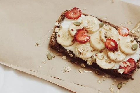 Nutritional breakfast sandwich Stock Photos