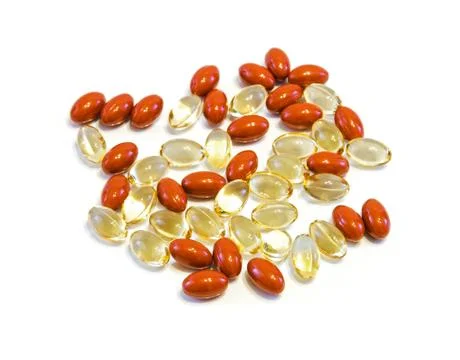Nutritional supplement capsules. Stock Photos