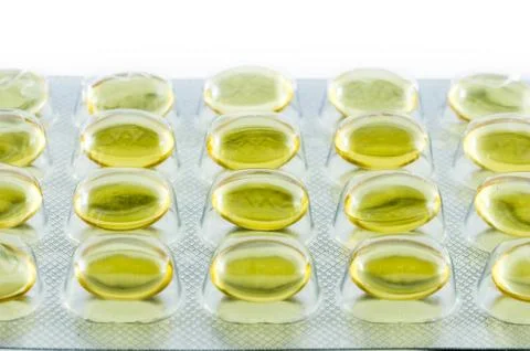 Nutritional supplements in capsules Stock Photos