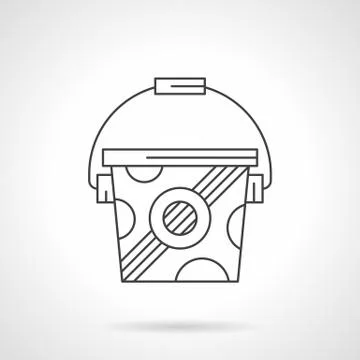 Nutritional supplements flat line vector icon 스톡 일러스트