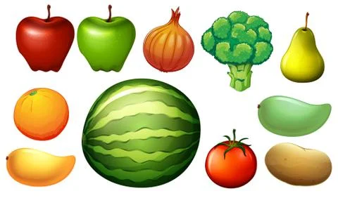 Nutritious foods Stock Illustration